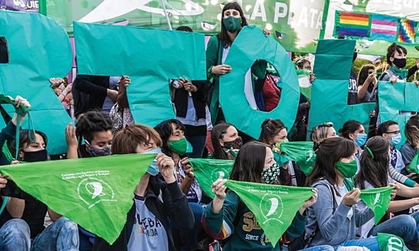The green scarf has been adopted by Latin American feminists and reproductive rights activists